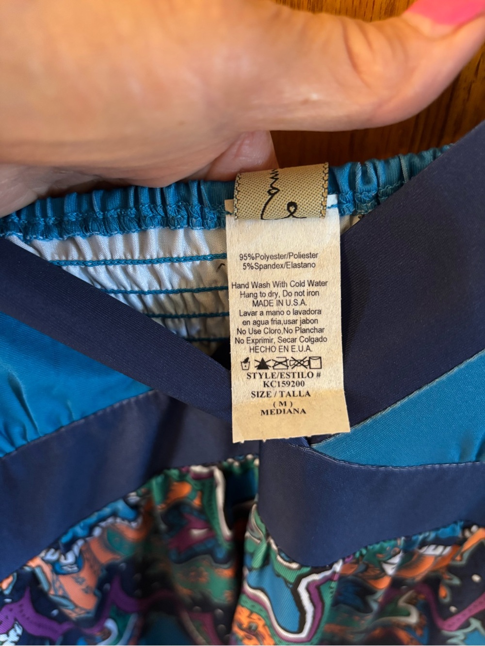 Miilla Clothing Teal Maxi Slip Dress with Paisley Print - Picture 9 of 9